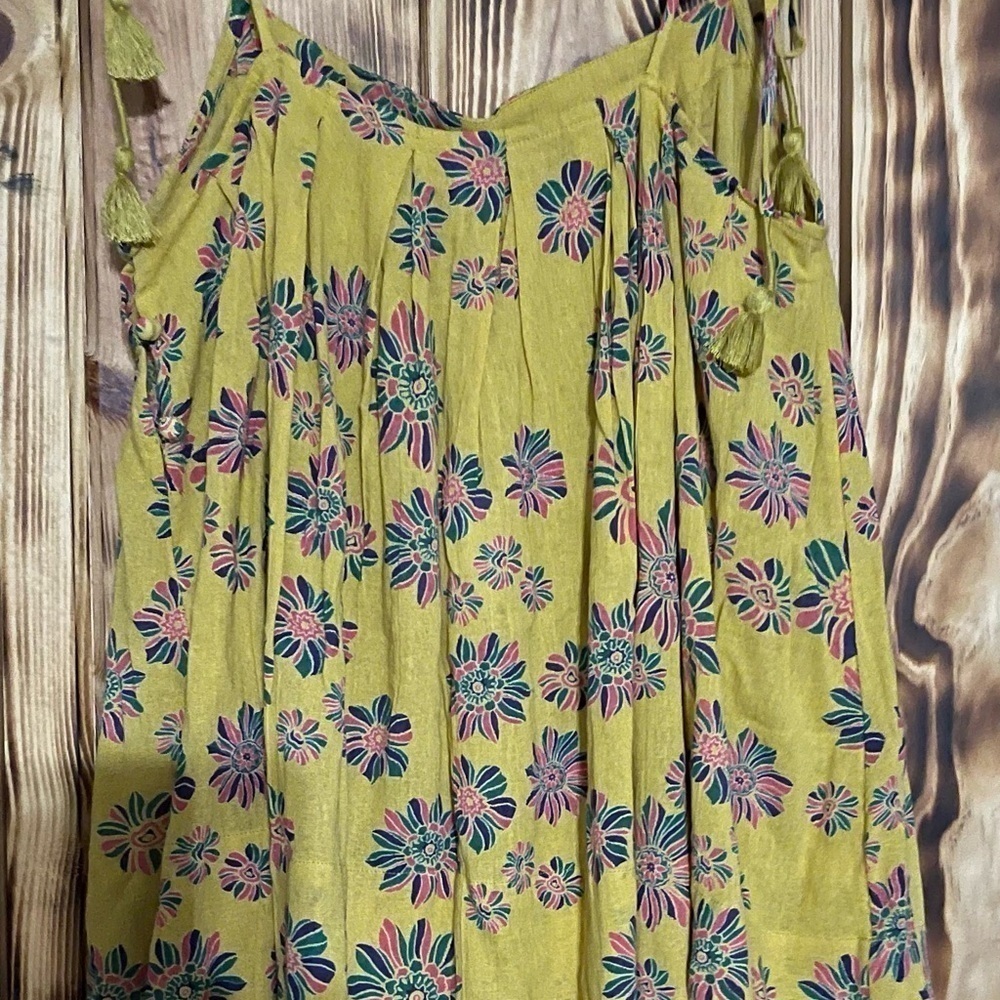 Free People indigo molly smock cami in golden yellow - Picture 3 of 6